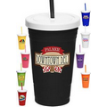 20 oz. Plastic Party Cups with Straw